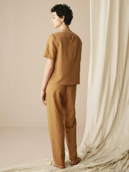 100% Linen Two-Piece Casual Linen Tracksuit COLLEEN