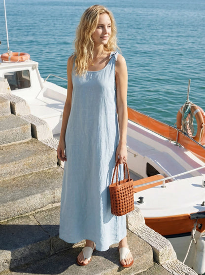 100% Linen Camisole Dress QEARL