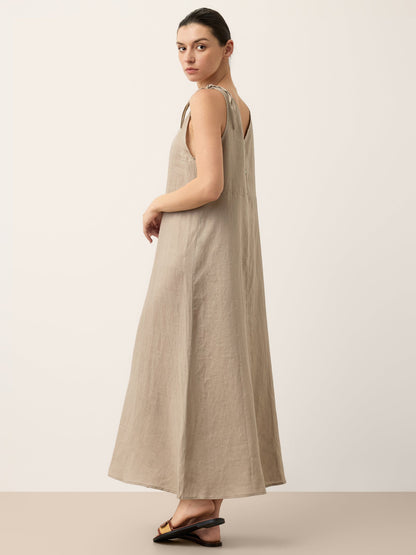100% Linen Camisole Dress QEARL