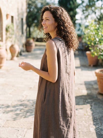 100% Linen Sleeveless Dress SIENNA