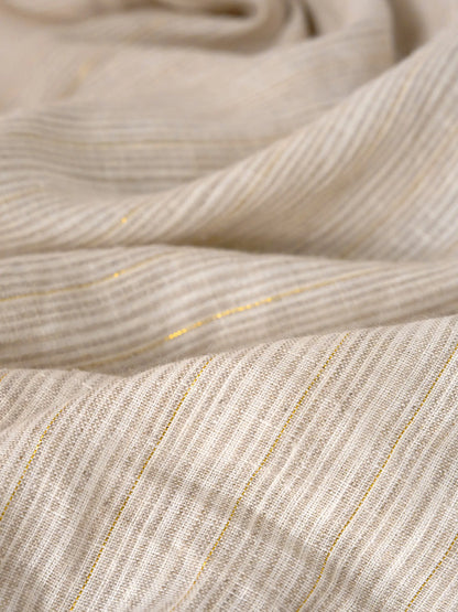 100% Linen Striped Elastic-Waist Mini Dress ARIA