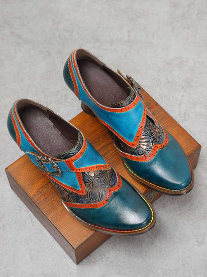 Kaisley Hand Embossed Leather Shoes