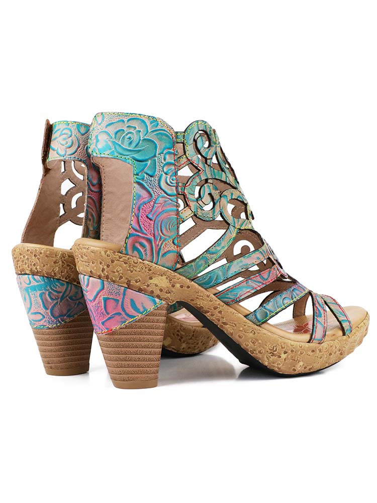 Simone Hand-painted Leathe Sandals