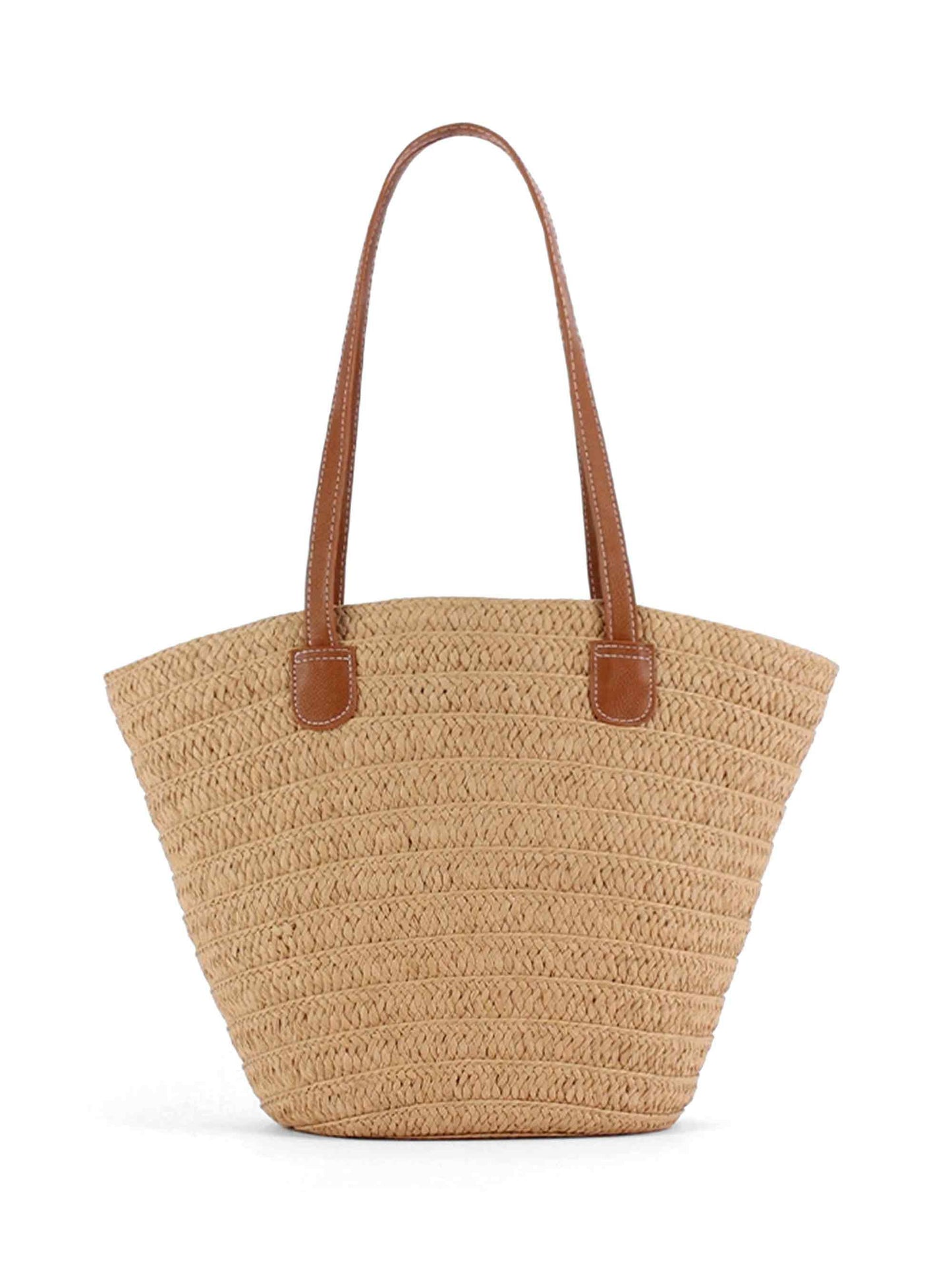 Flat Strap Trapezoid Tote