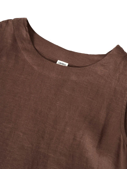100% Linen Sleeveless Dress SIENNA
