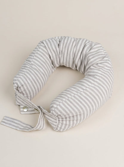 Linen Adjustable Neck Support Travel Pillow