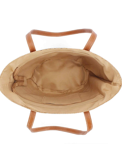 Flat Strap Trapezoid Tote