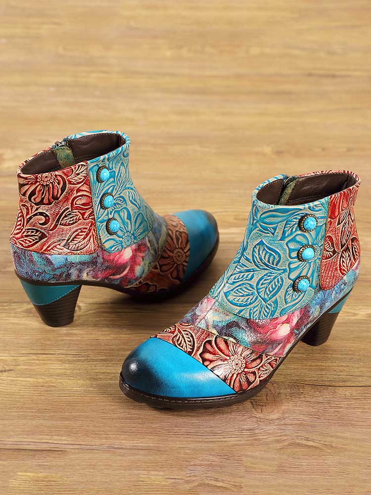 Leanna Vintage Handmade Ankle Boots