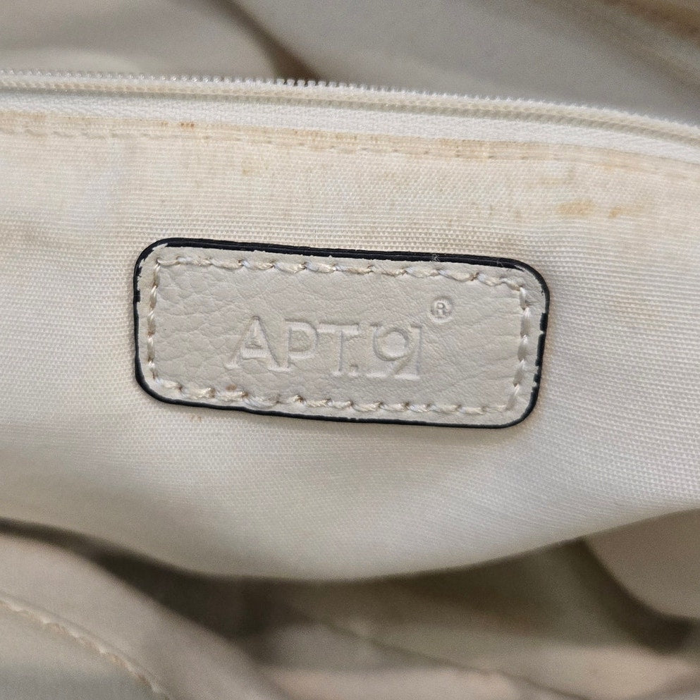 APT. 9 Cream/White with Black Trim Shoulder Bag/Tote Bag