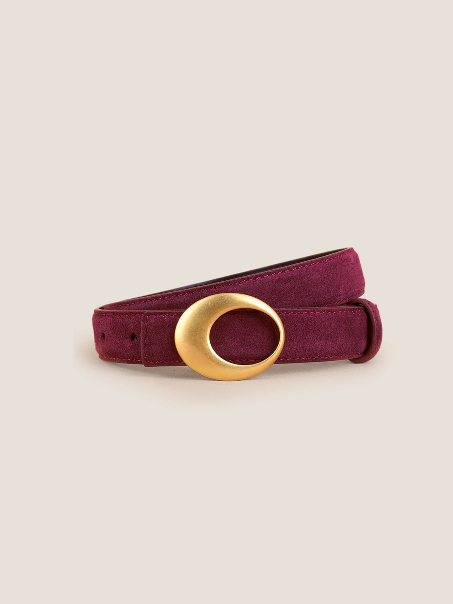 Luxury Suede Cowhide Belt With Oval Alloy Buckle