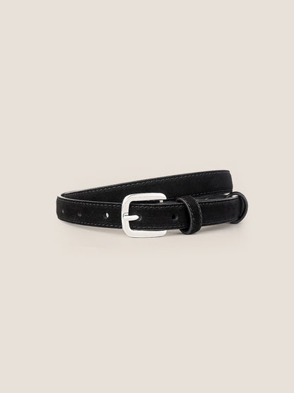 Luxury Suede Decorative Belt With Durable Alloy Buckle
