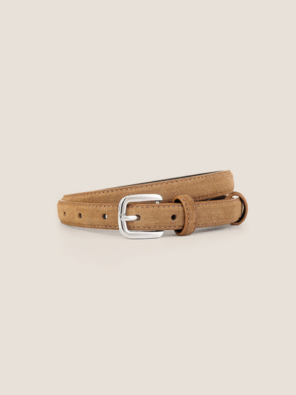 Luxury Suede Decorative Belt With Durable Alloy Buckle