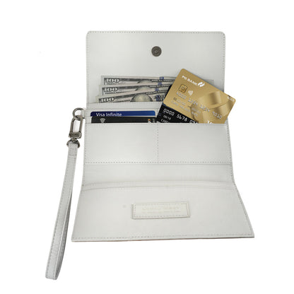 Handtooled Drover Wallet - Ivory Dust