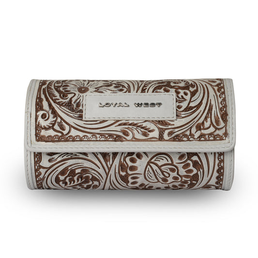 Handtooled Canyon Jewellery Case - Ivory Dust