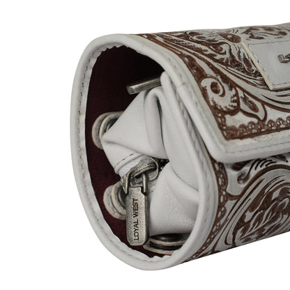 Handtooled Canyon Jewellery Case - Ivory Dust