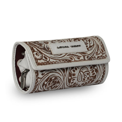 Handtooled Canyon Jewellery Case - Ivory Dust