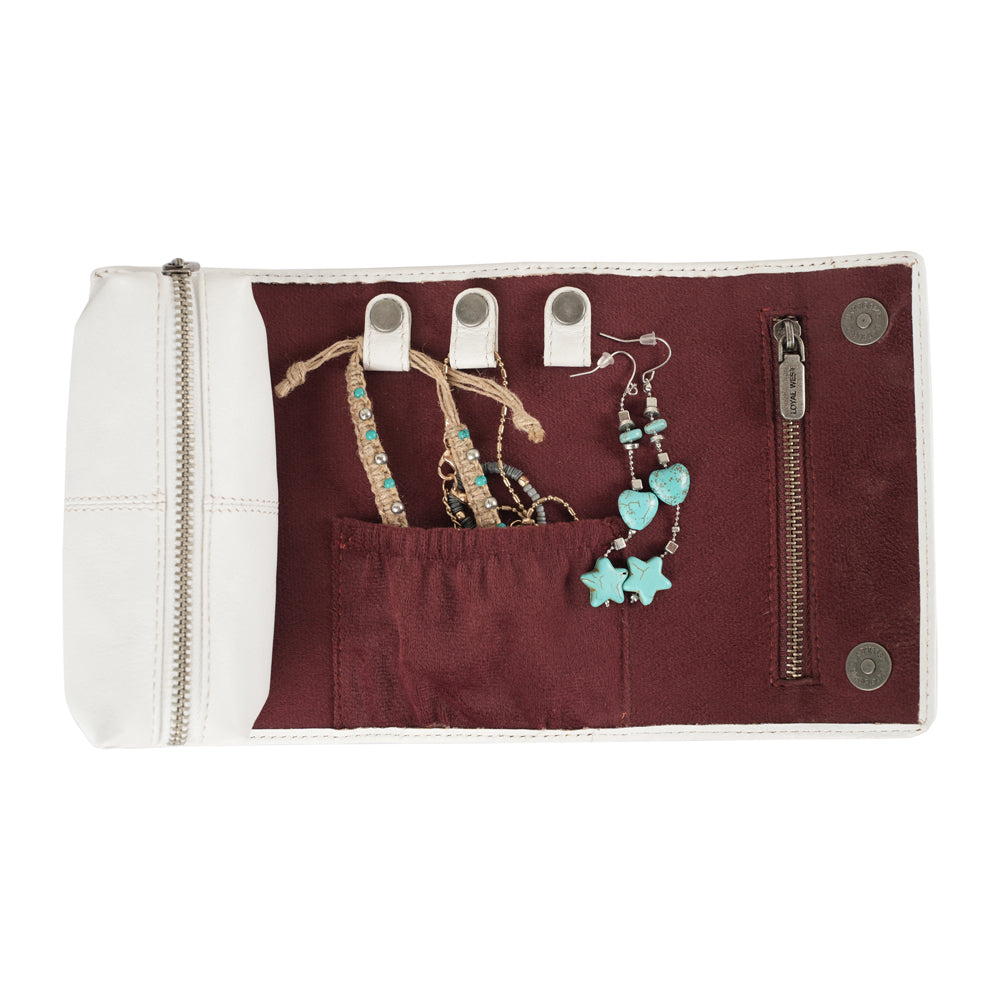 Handtooled Canyon Jewellery Case - Ivory Dust