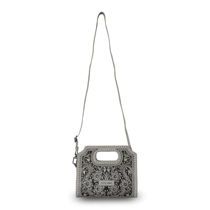 Handtooled Alma Medium Handbag - Ivory Dust