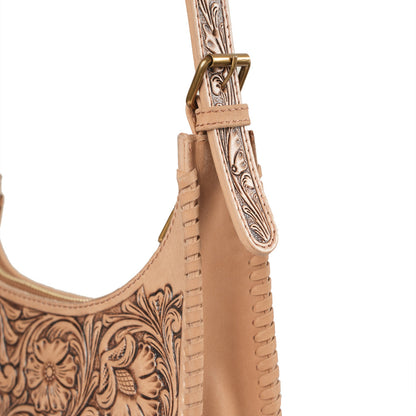 Handtooled Dannia Medium Purse - Slant Form