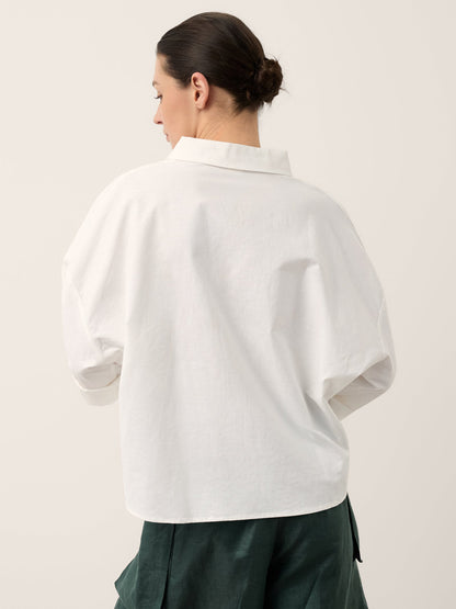 Linen Oversized Fit Pocket Shirt ELOWEN