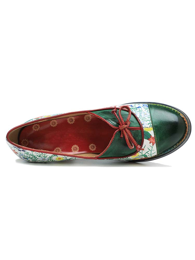 Vintage Hand-embossed Leather Shoes