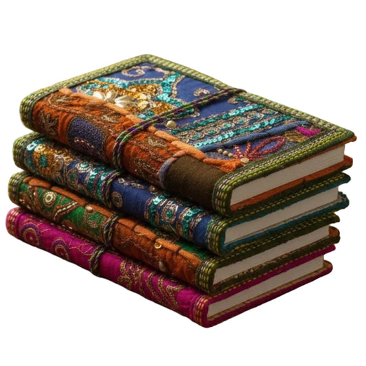 Handcrafted Sari Fabric Bound Notebook Journal