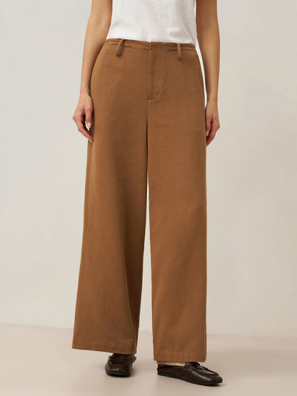 Lyocell Linen Drawstring Straight Leg Pants RACHEL