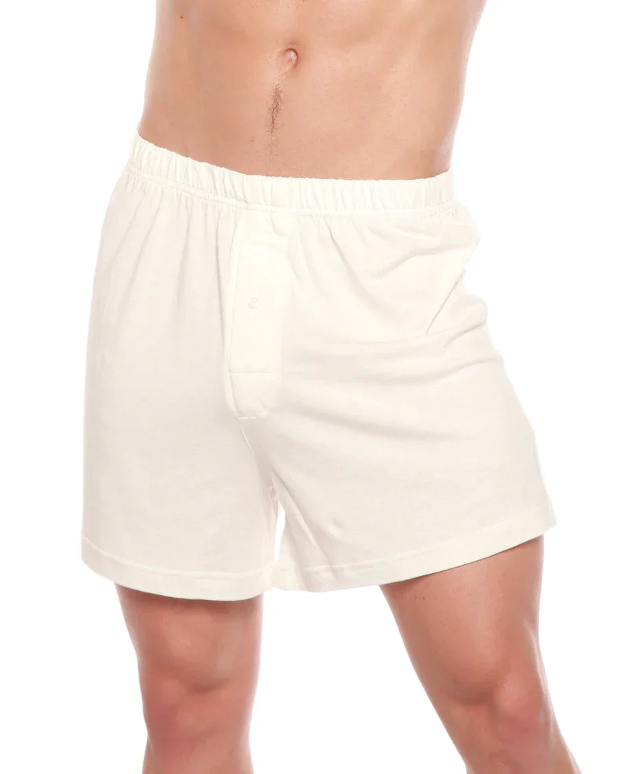 Men's Bamboo Viscose Boxers - 3-Pack Mixed Colors - Cream, Charcoal, Black